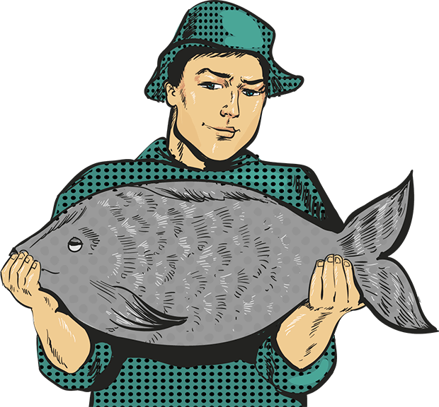 釣り人のイラスト